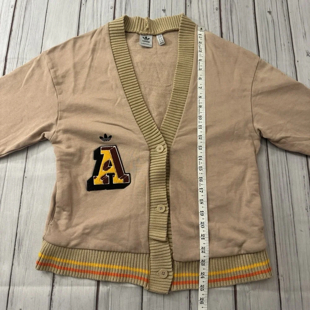 Adidas Originals Class of 72  Size XS Chenille Cardigan Mineral Women's - Picture 5 of 9
